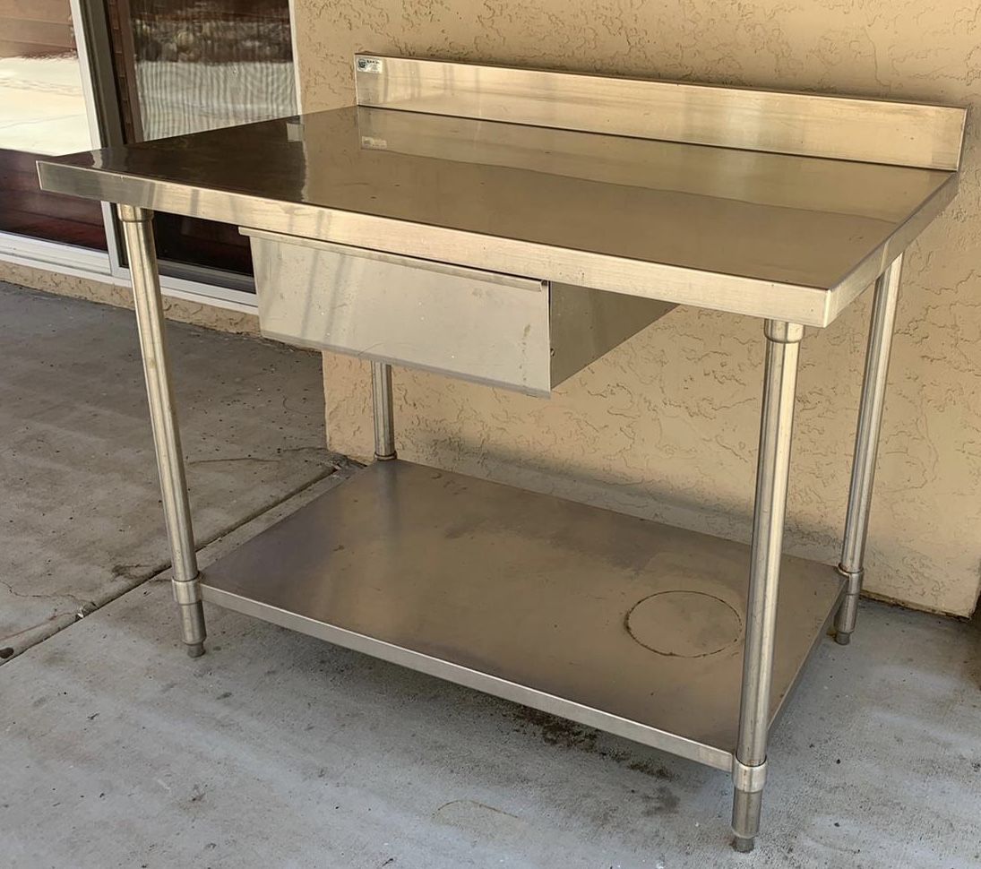 Stainless Steel Commercial Work Table with Undershelve and Drawer