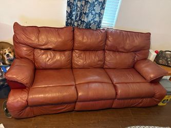 Leather sofa set