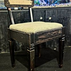 Antique Vintage Piano Chair / Sewing Chair