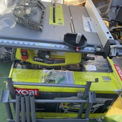 RYOBI 15 Amp 10 in. Compact Portable Jobsite Table Saw with Folding Stand