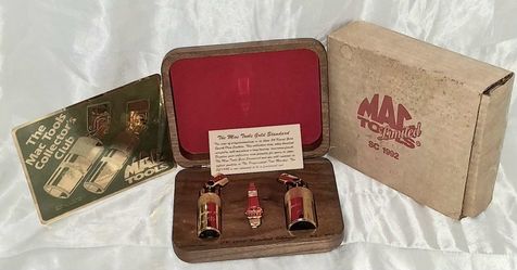 Mac Tools 2 Piece Universal Spark Plug Socket Set 24k Gold Plated LE 1992