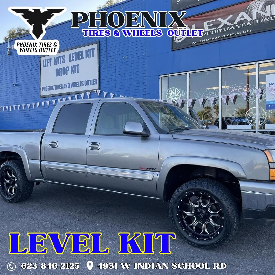 ⬆️ LIFT IT. LEVEL IT. DROP IT. ⬇️ ​CUSTOM SUSPENSION KITS AT PHOENIX TIRES AND WHEELS OUTLET ​Ready for the perfect stance? We specialize in modifying