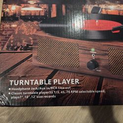 Turntable Record Player With Built In Speakers