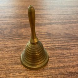 Small Vintage Brass Hand Held  Bell 