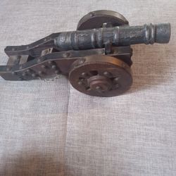 Antique Metal/Wood Cannon Decor From Mexico 