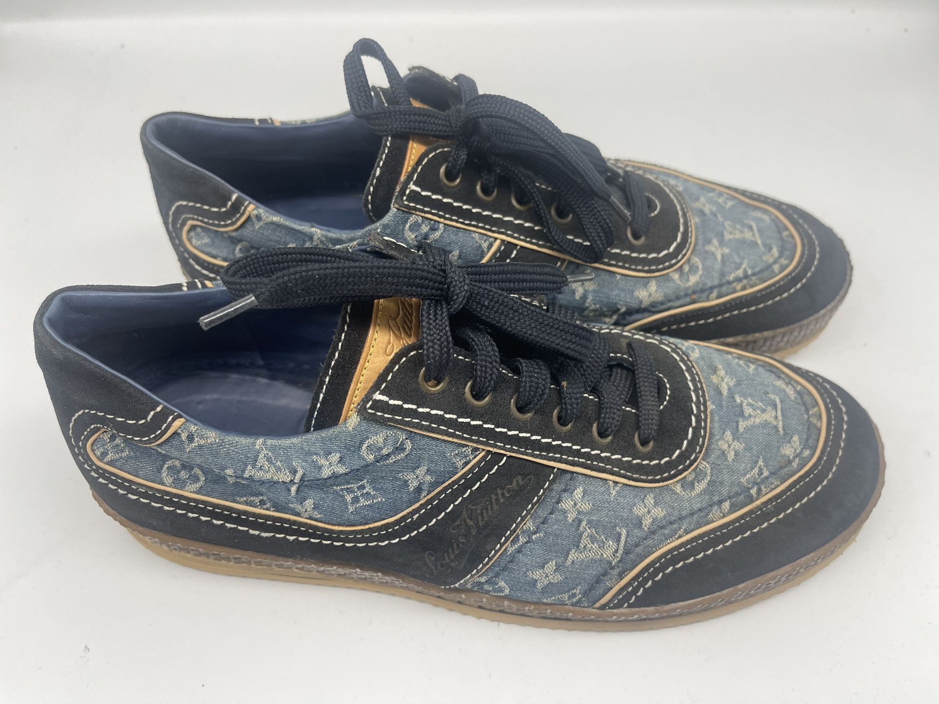 Louis Vuitton Run Away Blue Denim Calf Size 7 Male US/ 9  display picture 2