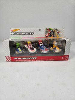 Hot Wheels Mario Kart Die-Cast Vehicles 4-Pack New