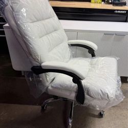 Office Chair with Thick Cushion, High Back Computer Chair with Foot Rest