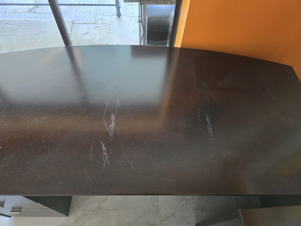 Half Moon Mohogany Office Desk