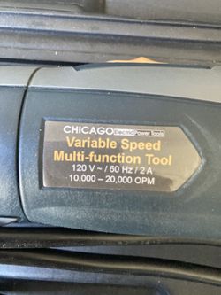 Chicago Electric variable speed oscillating multi-function tool.
