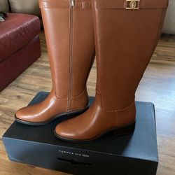 New! Tommy Hilfiger, Brown/Tan Knee Boots Size 10