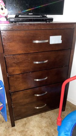 Coffee Brown Tall Dresser