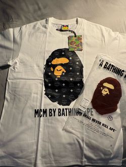 BAPE x MCM A Bathing Ape White T-Shirt