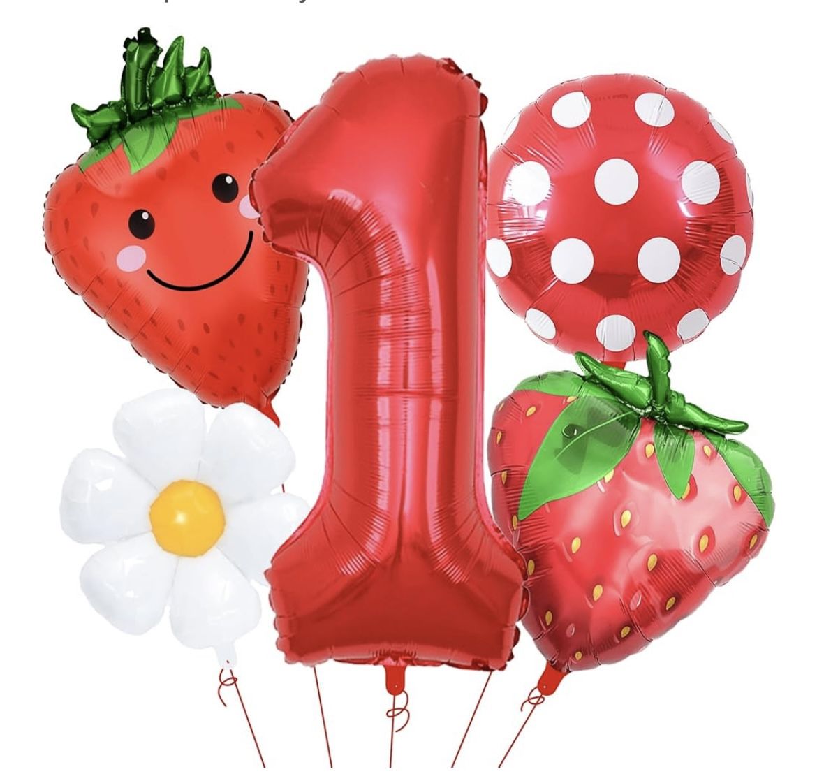 Number 1 Strawberry Balloons