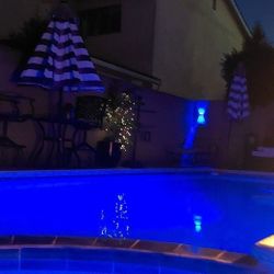 Patio Garden Small Bistro Table Metal With 2 Tall Swivel Chairs 