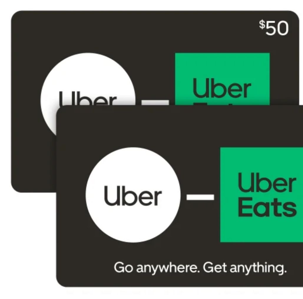 Uber - Two $50 eGift Cards