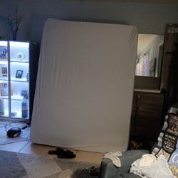 Queen Size Bed With Box spring and Mattress. Also Metal Frame. Made In Italy. Never Used, Drawers Close Slowly