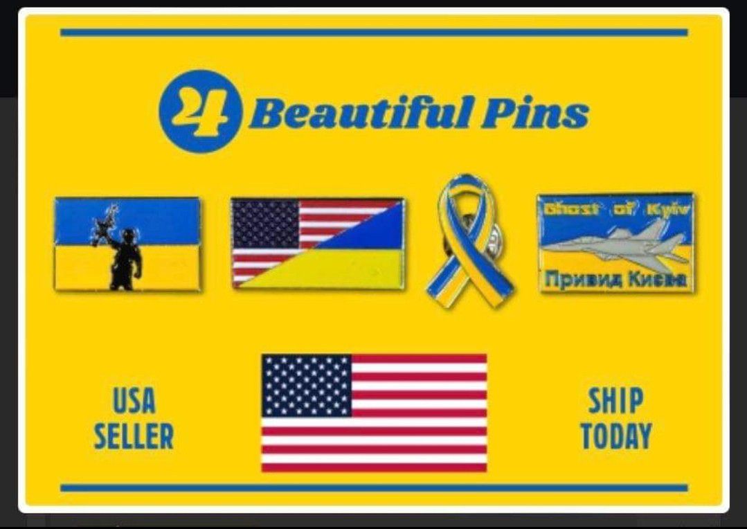 Support Ukrainian Freedom Foundation with 4 Unique & Beautiful Lapel pins.