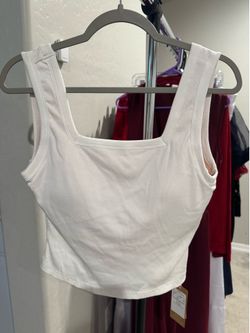 OGL square neck tank with open back, size L