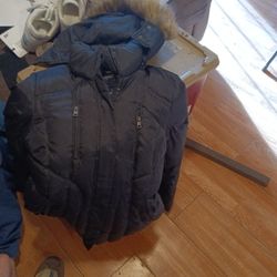 Girls Black Jacket Medium Size 