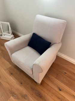 Pottery Barn Charleston Convertible Rocker & Accent Chair – Gray Linen Blend w/ Rocking Base + Stationary Feet
