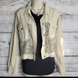 Le Lis Cheetah Demin Jacket