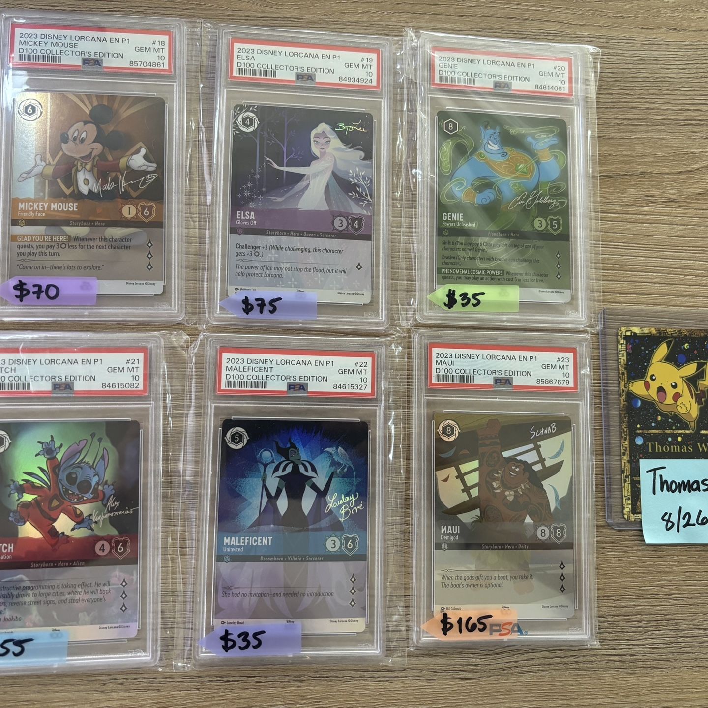 lorcana d100 cards Disney TCG 2023 Stitch PSA 9 graded Mint 21 Collector's E Exclusive promotional single card from Disney Lorcanas first chapter set IS THIS THE BEST DISNEY