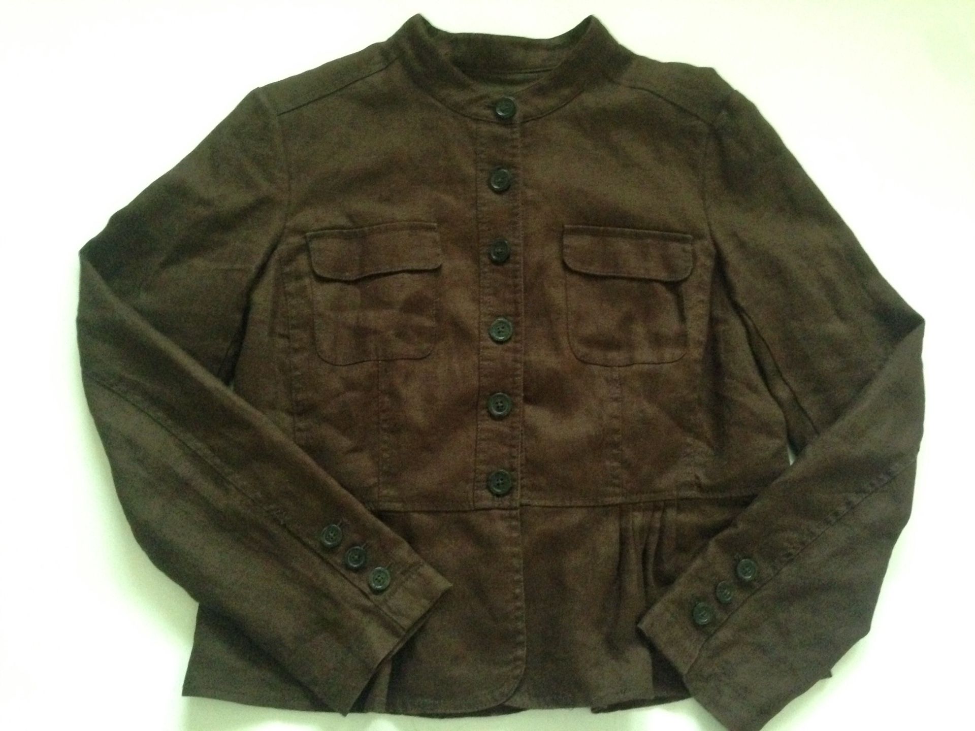 Michael Kors Women's Brown Linen Jacket Blazer