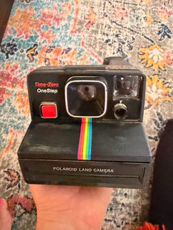 Vintage Polaroid Time‑Zero OneStep “Black Rainbow” Land Camera – SX‑70 Instant Film