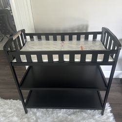 Changing Table In Black, Comes With 1" Changing Pad