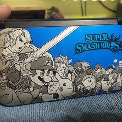 Nintendo 3DS XL Super Smash Bros Edition Blue Handheld Console & Charger Works