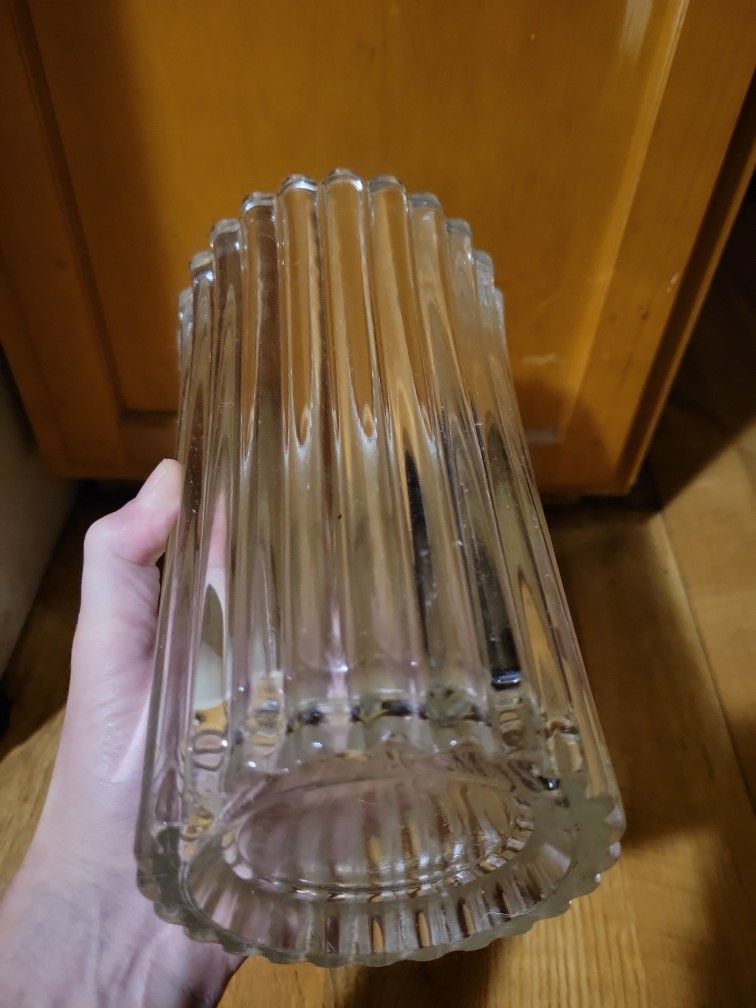 Huge Crystal Groove Vase France