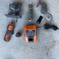 RIDGID Set Sander Jigsaw Impact Driver Multi Tool Head