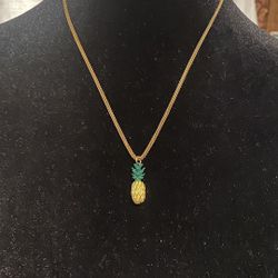 Adorable Rare Pineapple Necklace The Pineapple May Have Some Precious Metals As It Does Not Stick to Magnets  