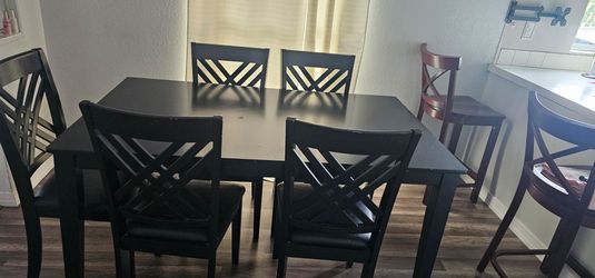 Black dining table set -moving sale
