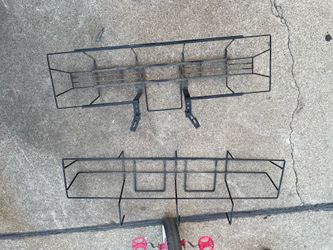 Black Metal Wire Window Box Planters - Set of 2