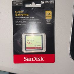 SanDisk 64GB Extreme CompactFlash Memory Card UDMA 7 Speed Up To 120MB/s