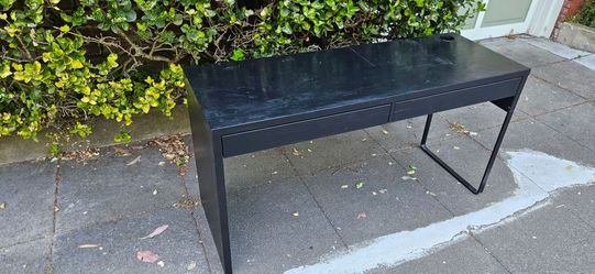 Free black desk and bookshelf