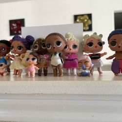 Lot of 10 LOL Dolls Variety (Hairgoals, Surprise, Lil Sisters)