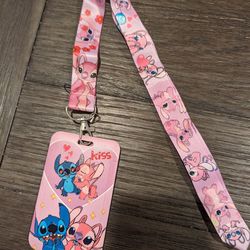 Disney Stitch And Angel ID Badge Holder 