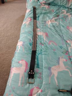New belt black with studs 41 inches $1