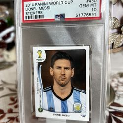 2014 Panini FIFA World Cup Sticker #430 Lionel Messi PSA 10