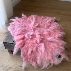 Pink Wool Flokati