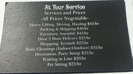 At Your Service!!!
