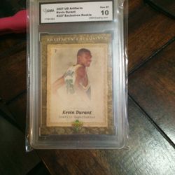Kevin Durant Rookie Card Grade 10 In Seattle SuperSonics Uniform