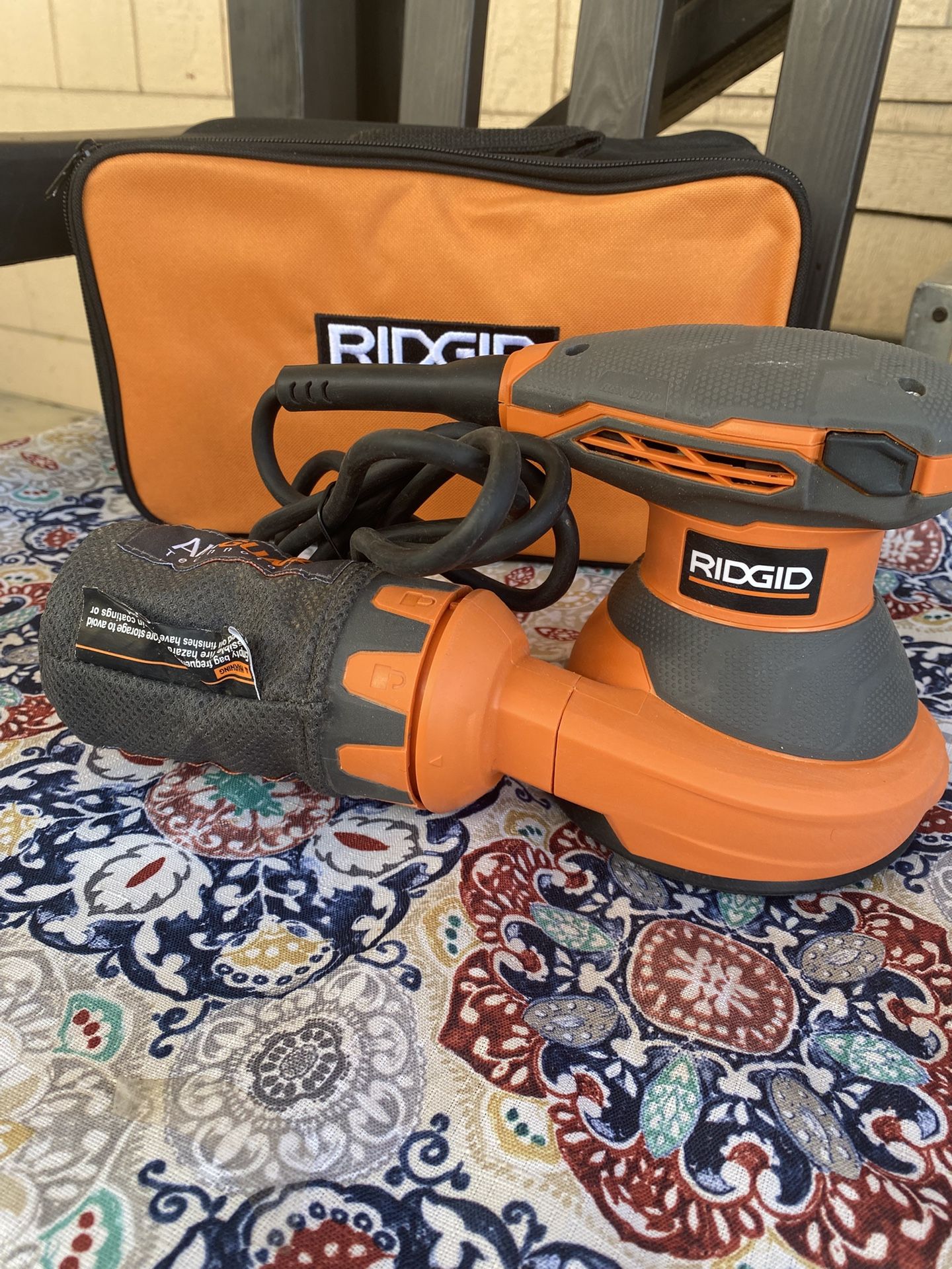 Ridgid 3 Amp Corded 5” Random Orbital Sander With Airguard Technology 