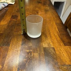 Frosted Glass Candle Holder 