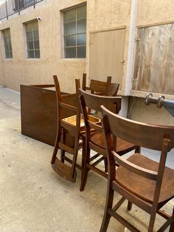 Wooden Dining Chairs and Table Set