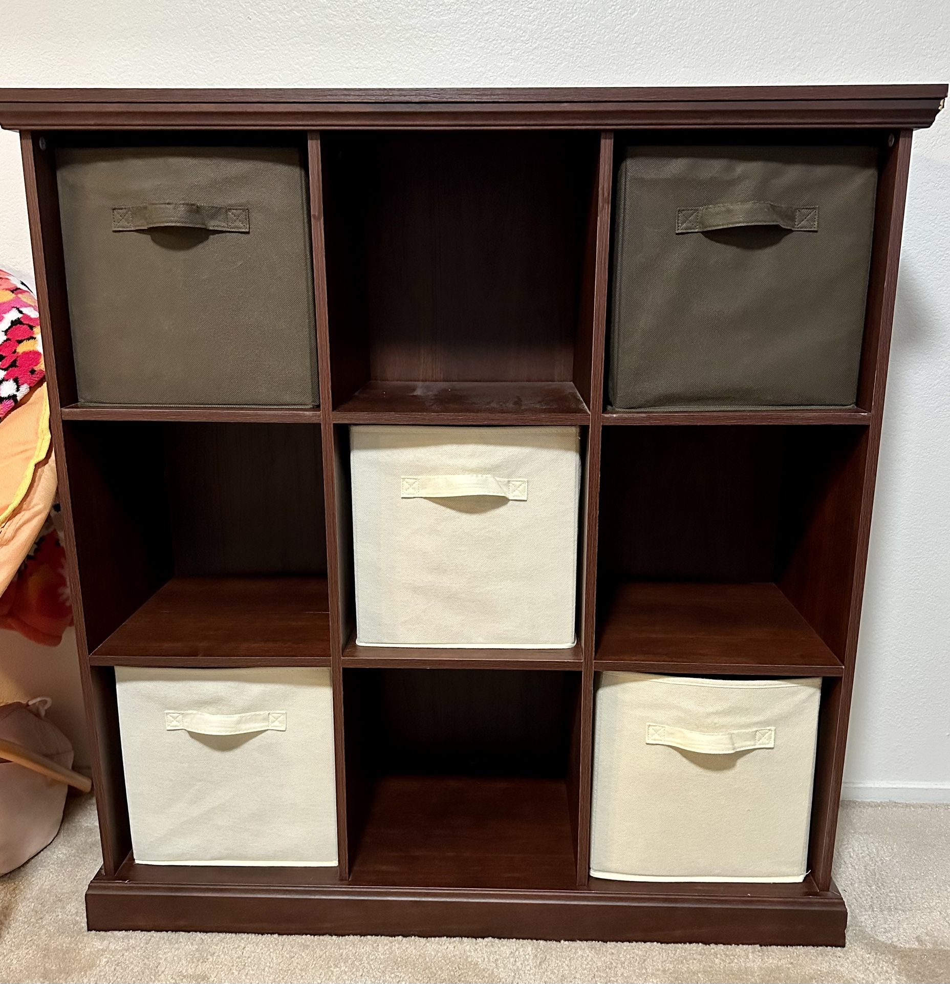 Mahogany Cube Shelf 