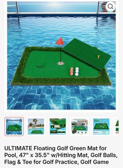 Floating Pool Golf Green Mat Set